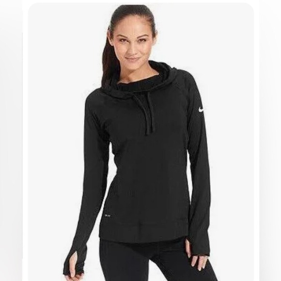 Nike Pullover Hoodie Pro‎ Hyperwarm Limitless  Black Size Medium - Picture 1 of 9